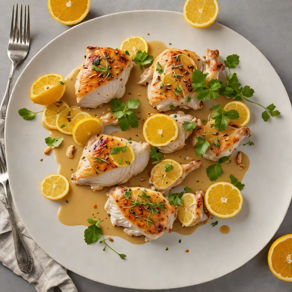 Pan-Seared Chicken with Citrus and Roasted Garlic Sauce