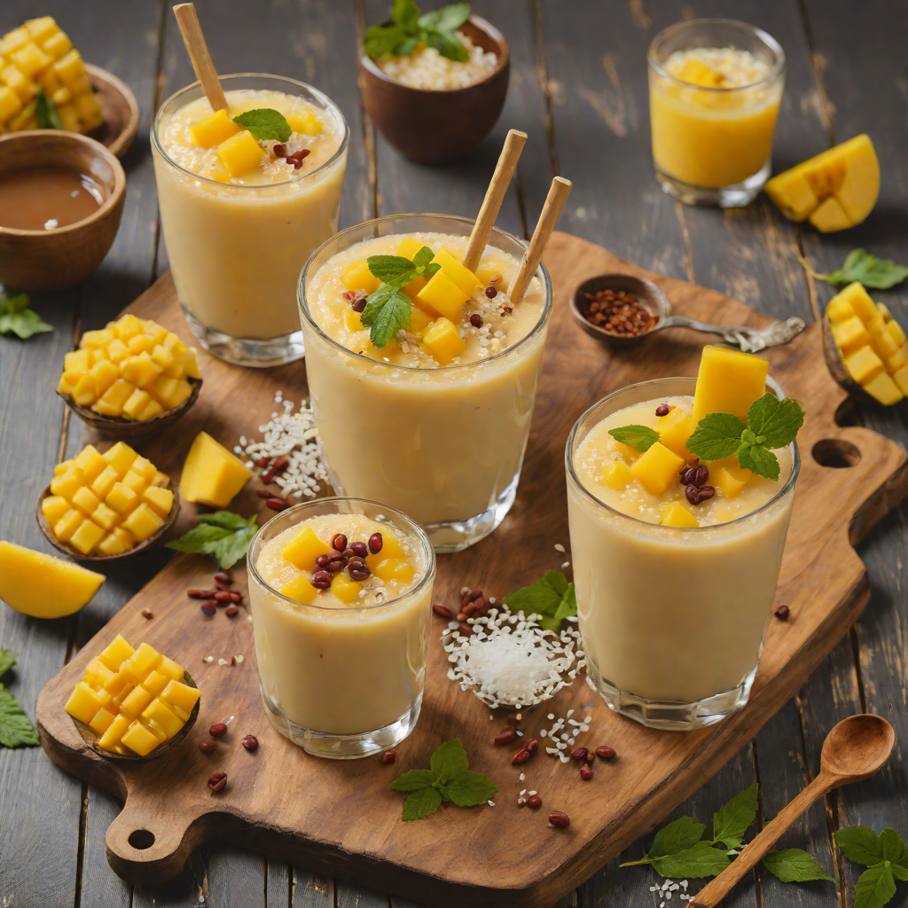 Spicy Bubble Tea-Inspired Mango and Tapioca Pudding