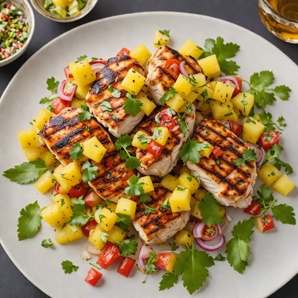 Cachaça-Marinated Grilled Chicken with Tropical Pineapple Salsa