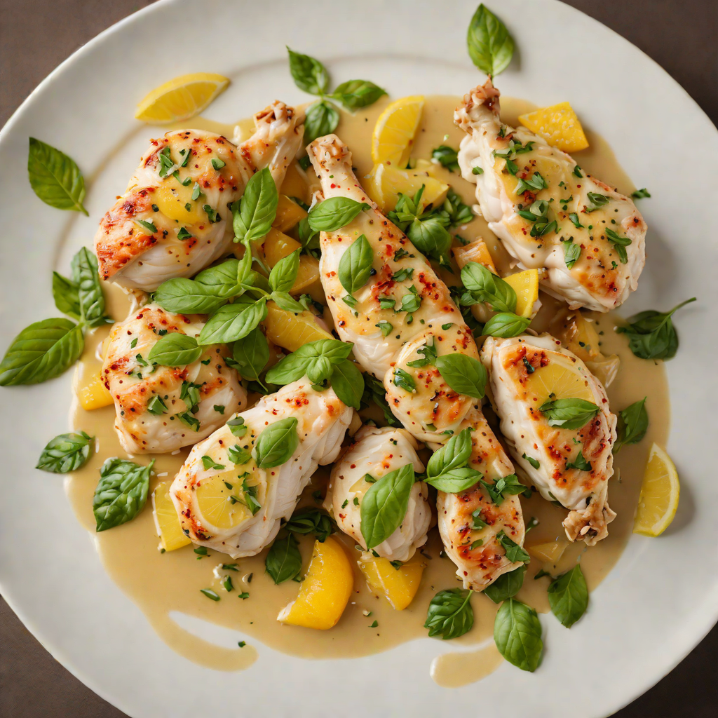 Sautéed Chicken with Garlic and Citrus-Basil Sauce