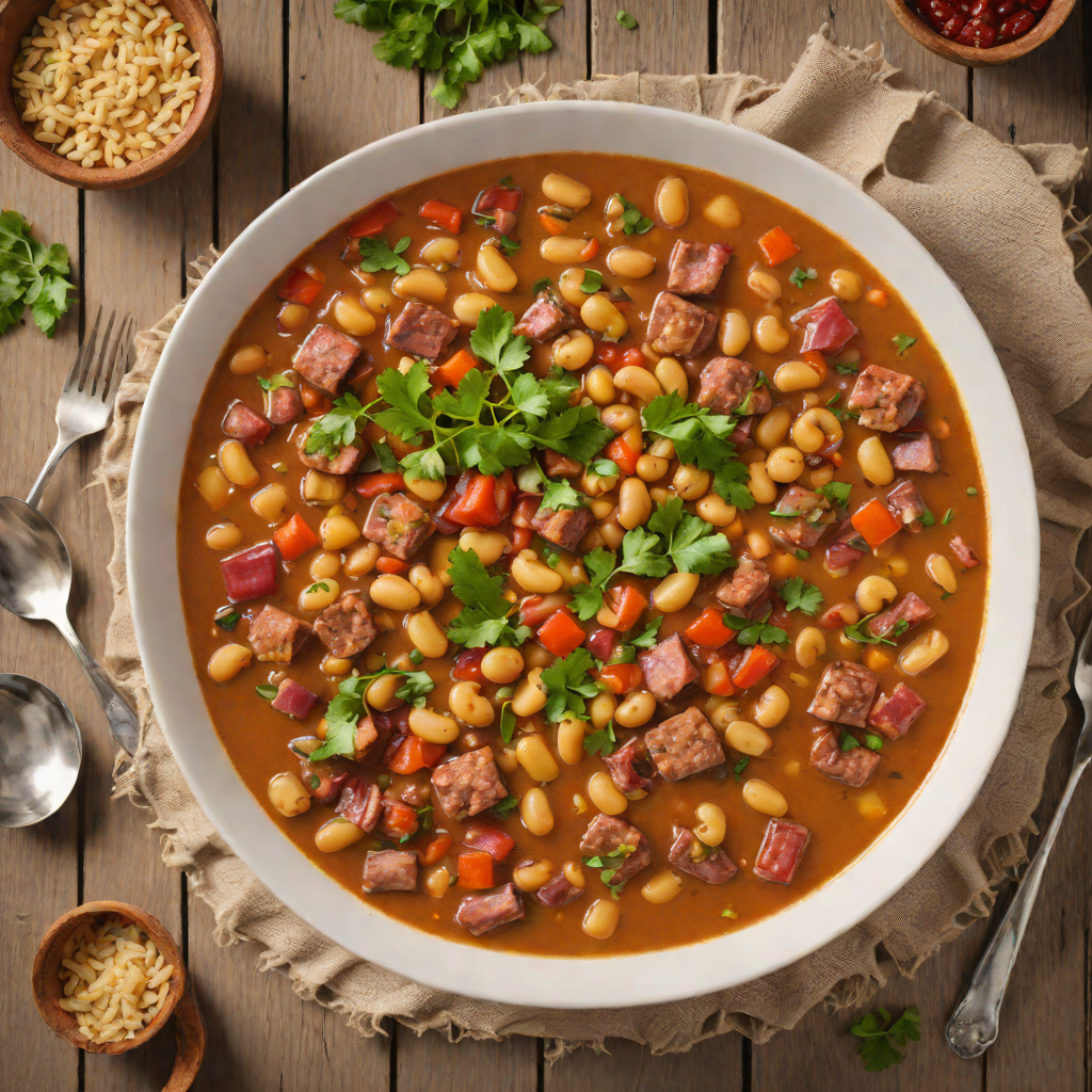 Rustic Southern Bean and Sausage Stew with Smoked Paprika