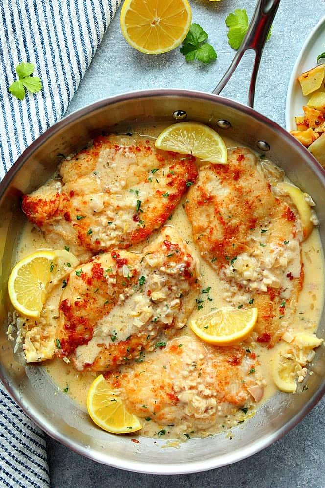 Crispy Lemon-Garlic Chicken with Creamy Avocado Sauce