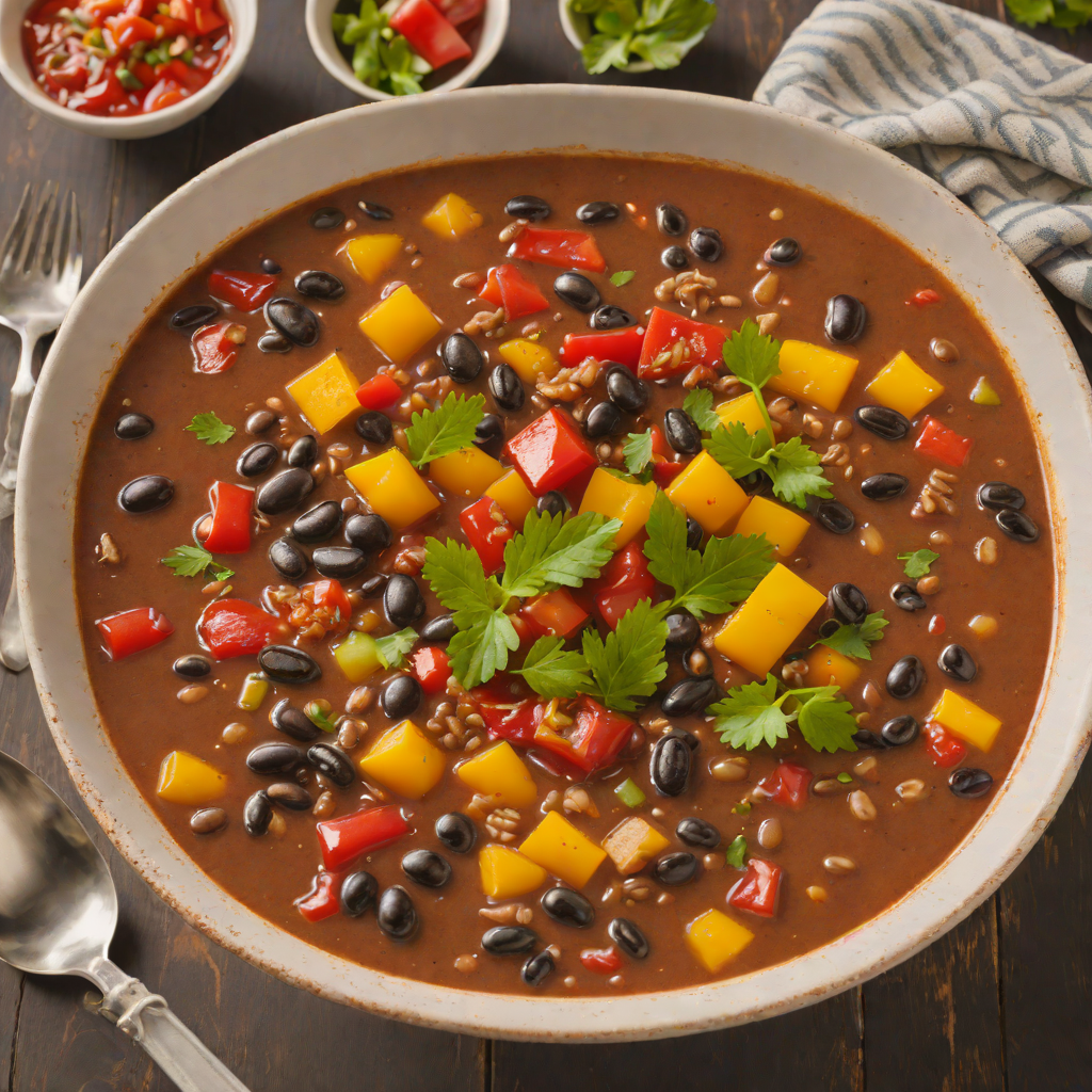 Cajun-Spiced Bell Pepper and Black Bean Soup