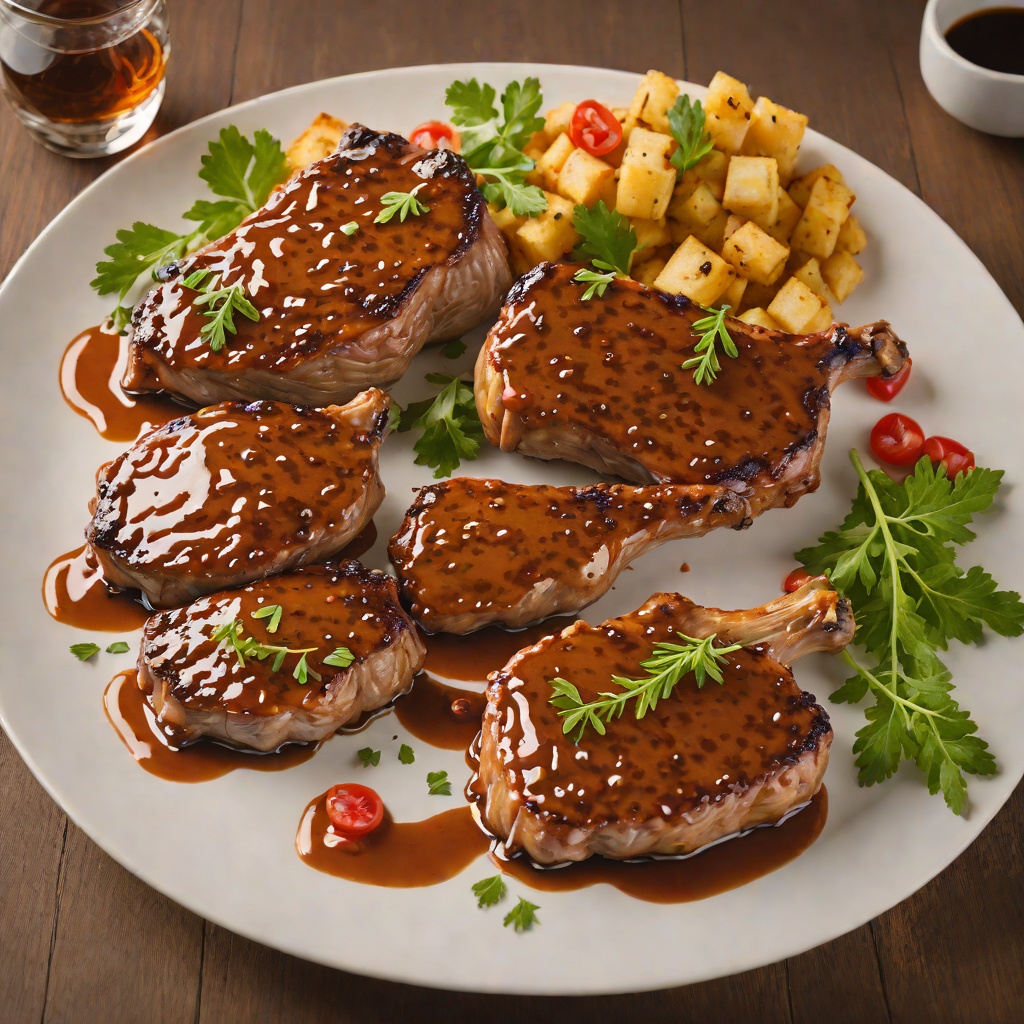 Raintree Bar and Grill-Inspired Maple Bourbon Glazed Pork Chops