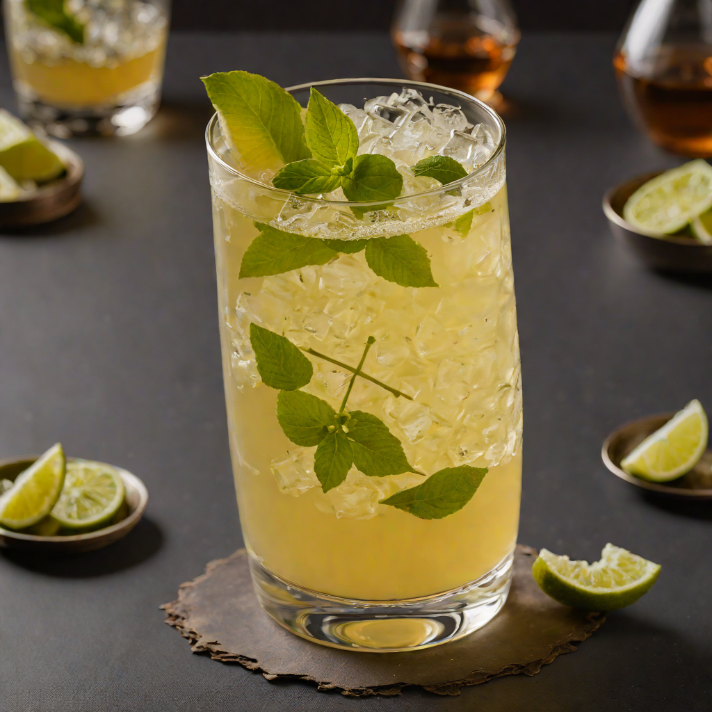 Smoked Green Tea Gin Fizz