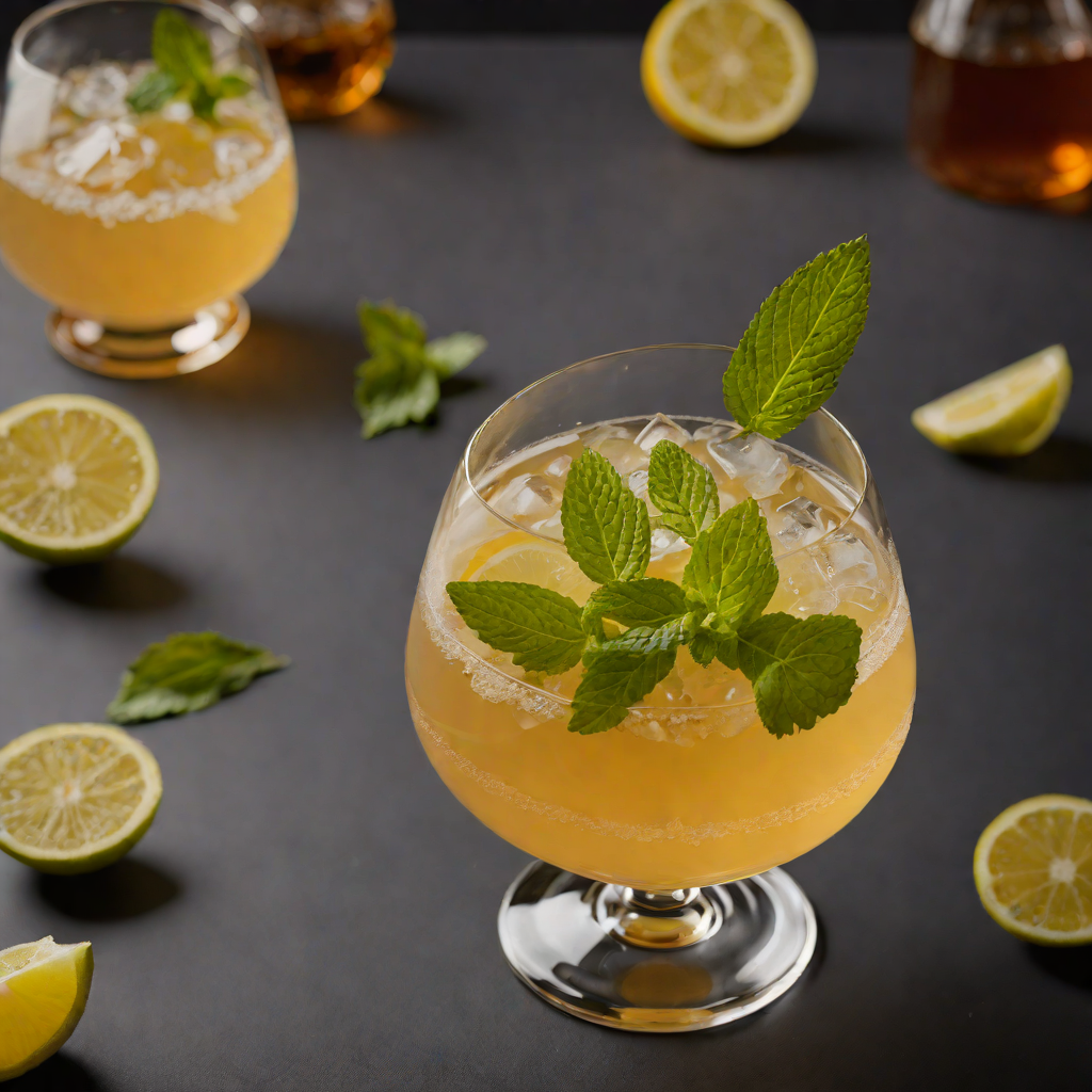 Muddled Mint Honey Whiskey Sour