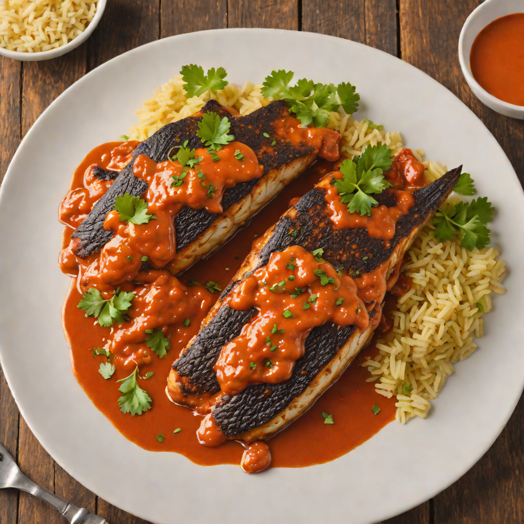 Jazz-Inspired Cajun Blackened Catfish with Smoky Red Pepper Sauce