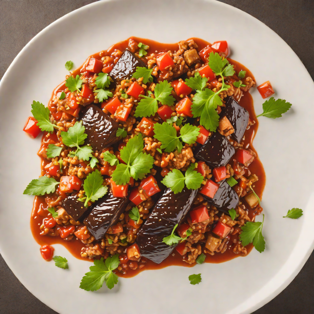 Eggplant and Pork Giniling with Tomato Sauce