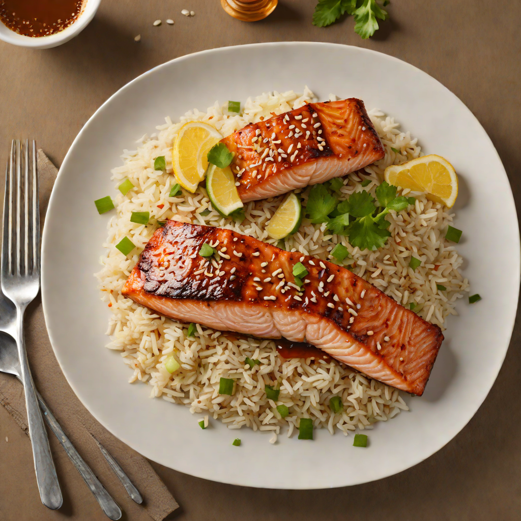 Honey-Soy Glazed Salmon with Ginger Sesame Rice