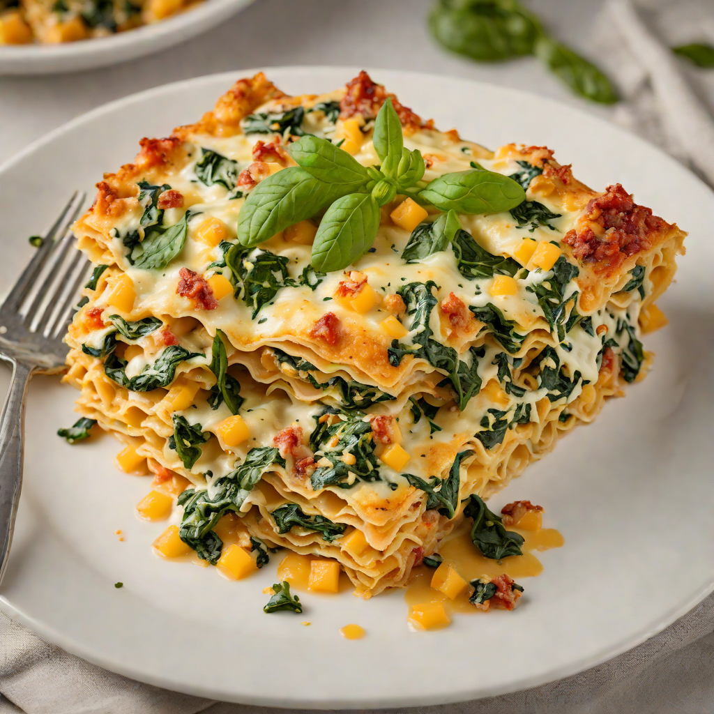 Oven-Baked Butternut Squash and Spinach Lasagna