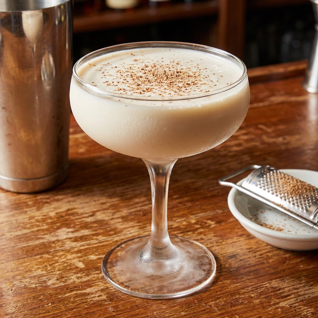 Creamy Brandy Alexander with Double Cream and Cocoa