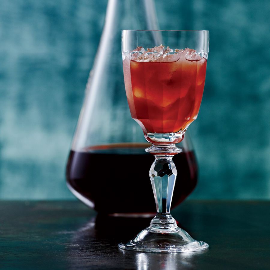 Rum-Spiked Brandy Bacchanalian with Citrus and Soda