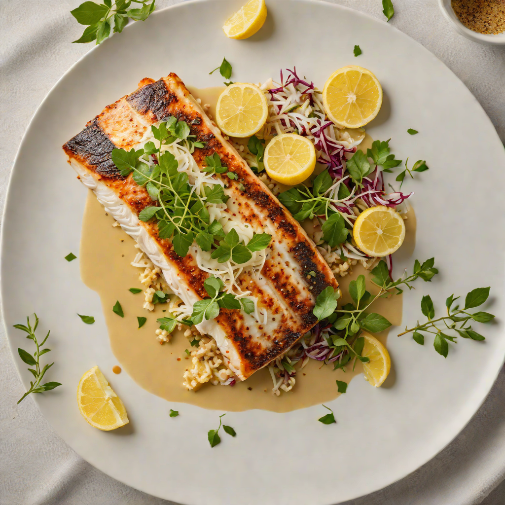 Pan-Seared Barramundi with Lemon Myrtle and Coconut Sauce