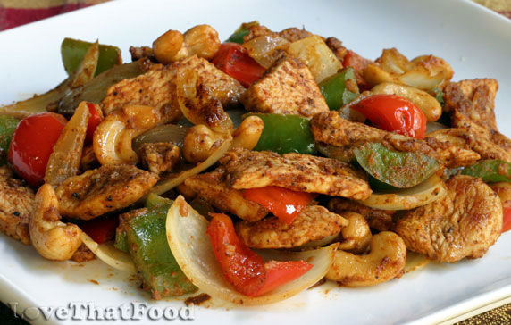 Stir-Fried Chicken Curry with Garlic and Onion