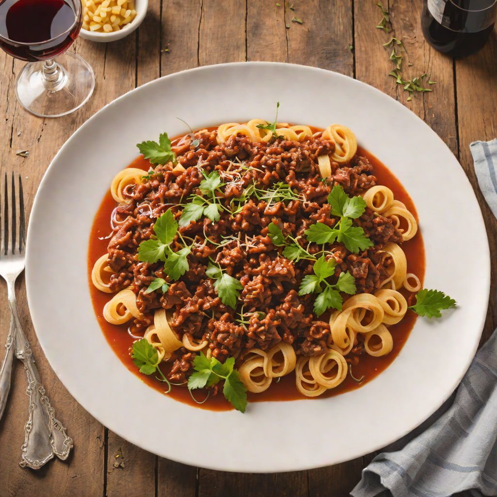 Slow-Cooked Kangaroo Ragu with Shiraz Wine