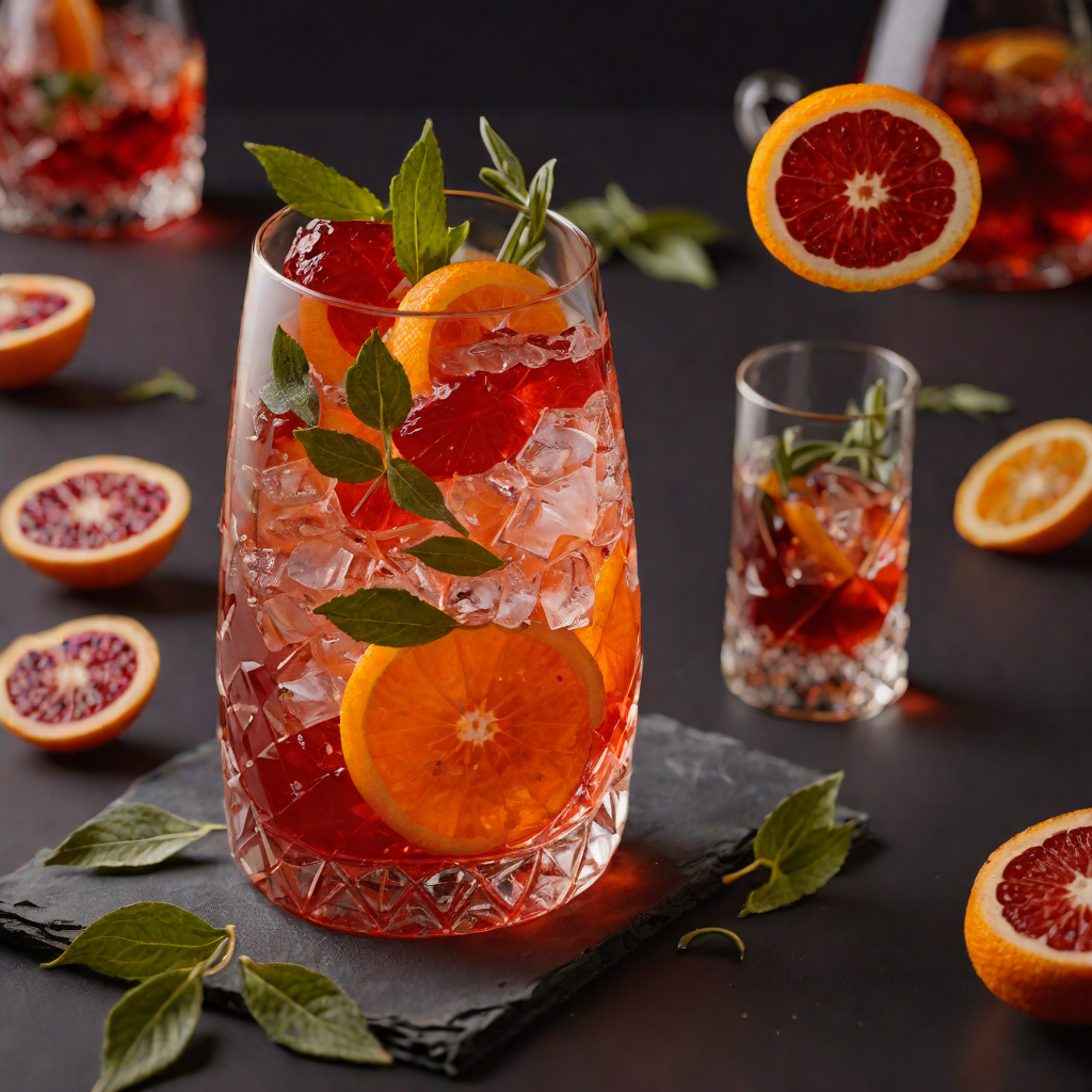 Barrel-Aged Negroni with Blood Orange and Sage