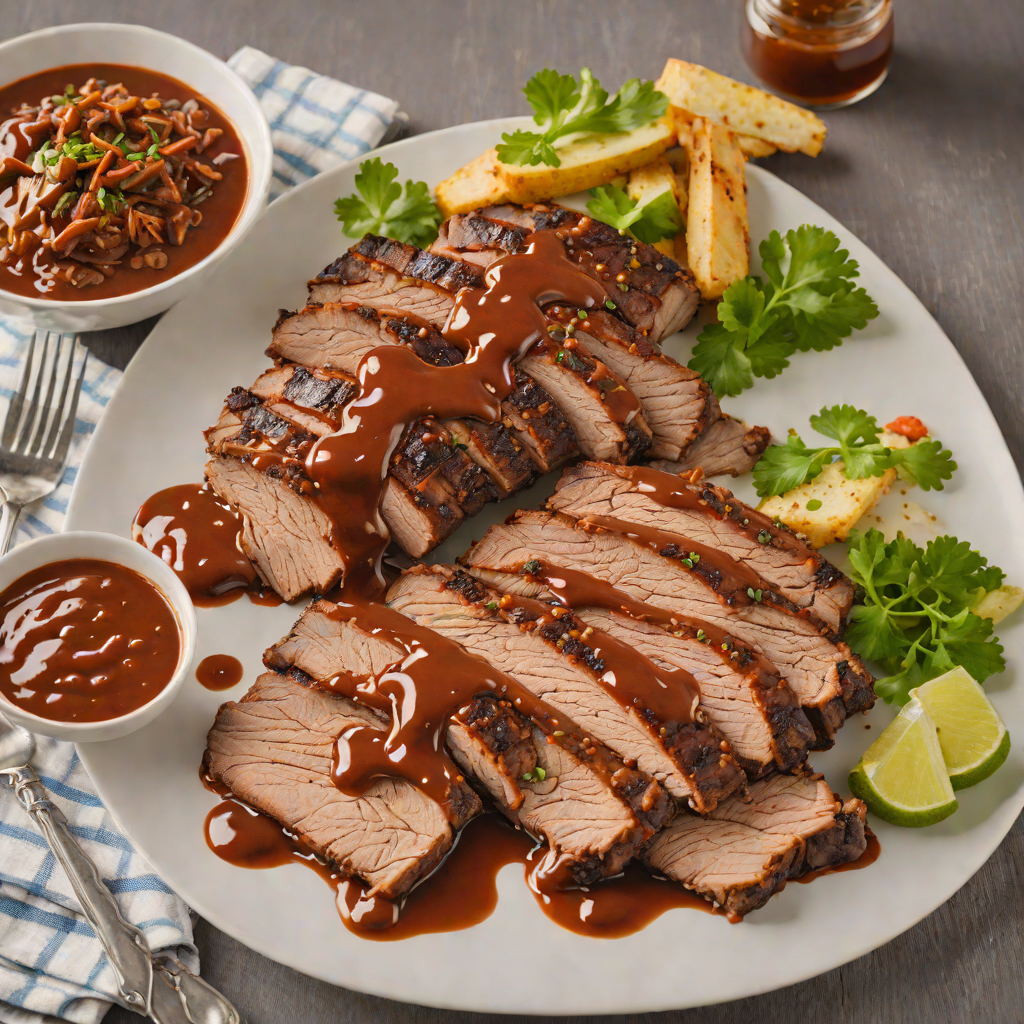 Smoky Mesquite-Grilled Brisket with Texas-Style Barbecue Sauce