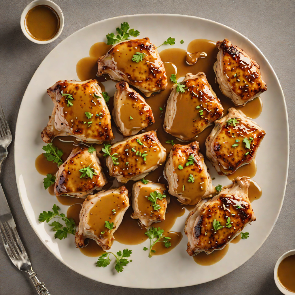 Pan-Seared Chicken Thighs with Honey and Mustard Glaze