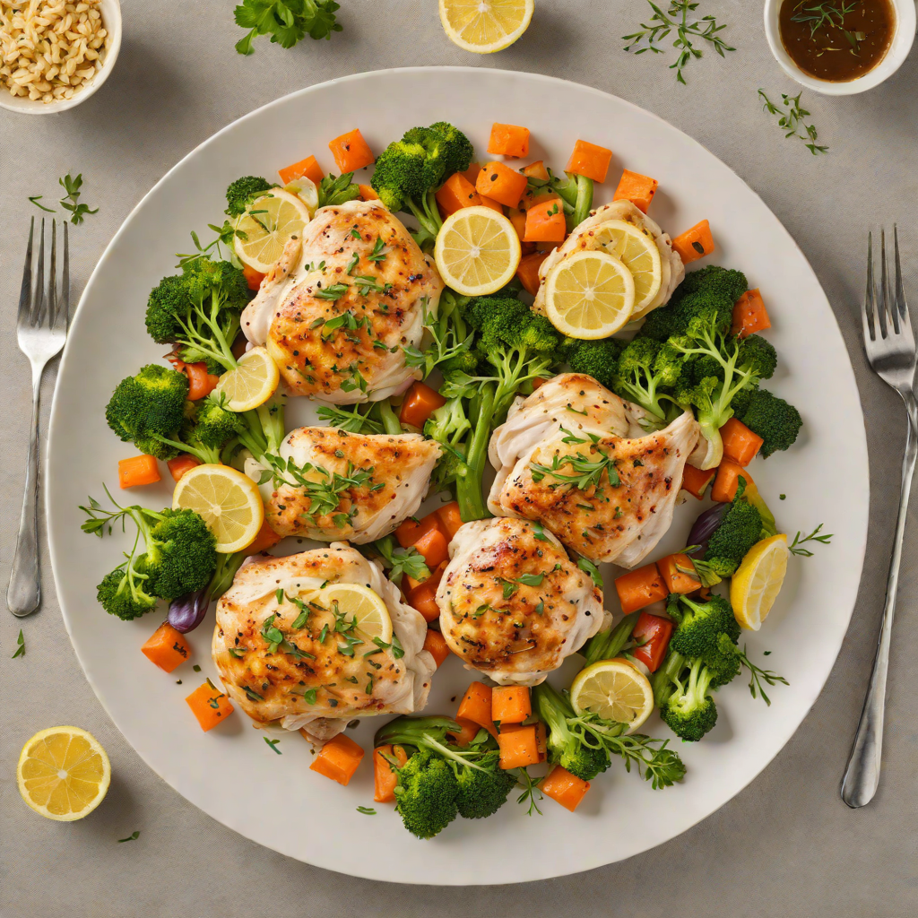 One-Pot Lemon Herb Chicken with Steamed Vegetables