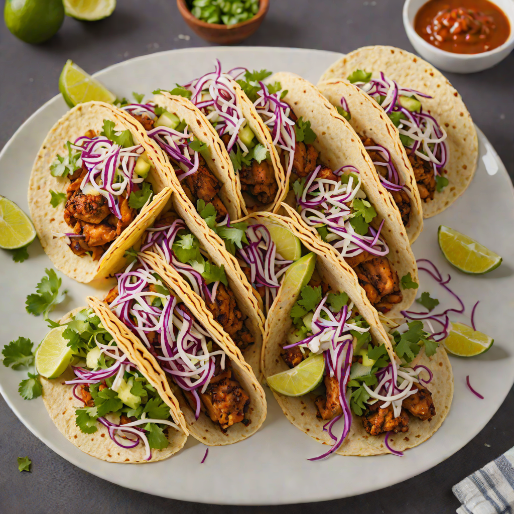 Spicy Blackened Chicken Tacos with Pickled Slaw