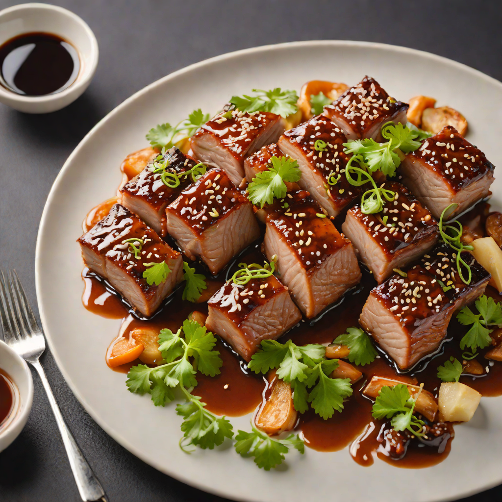 Korean-Style Braised Pork Belly with Soy-Garlic Glaze