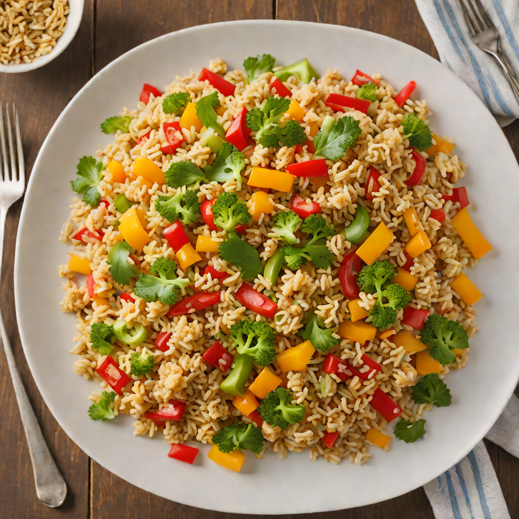 Cauliflower Rice Stir-Fry with Bell Peppers and Ground Turkey