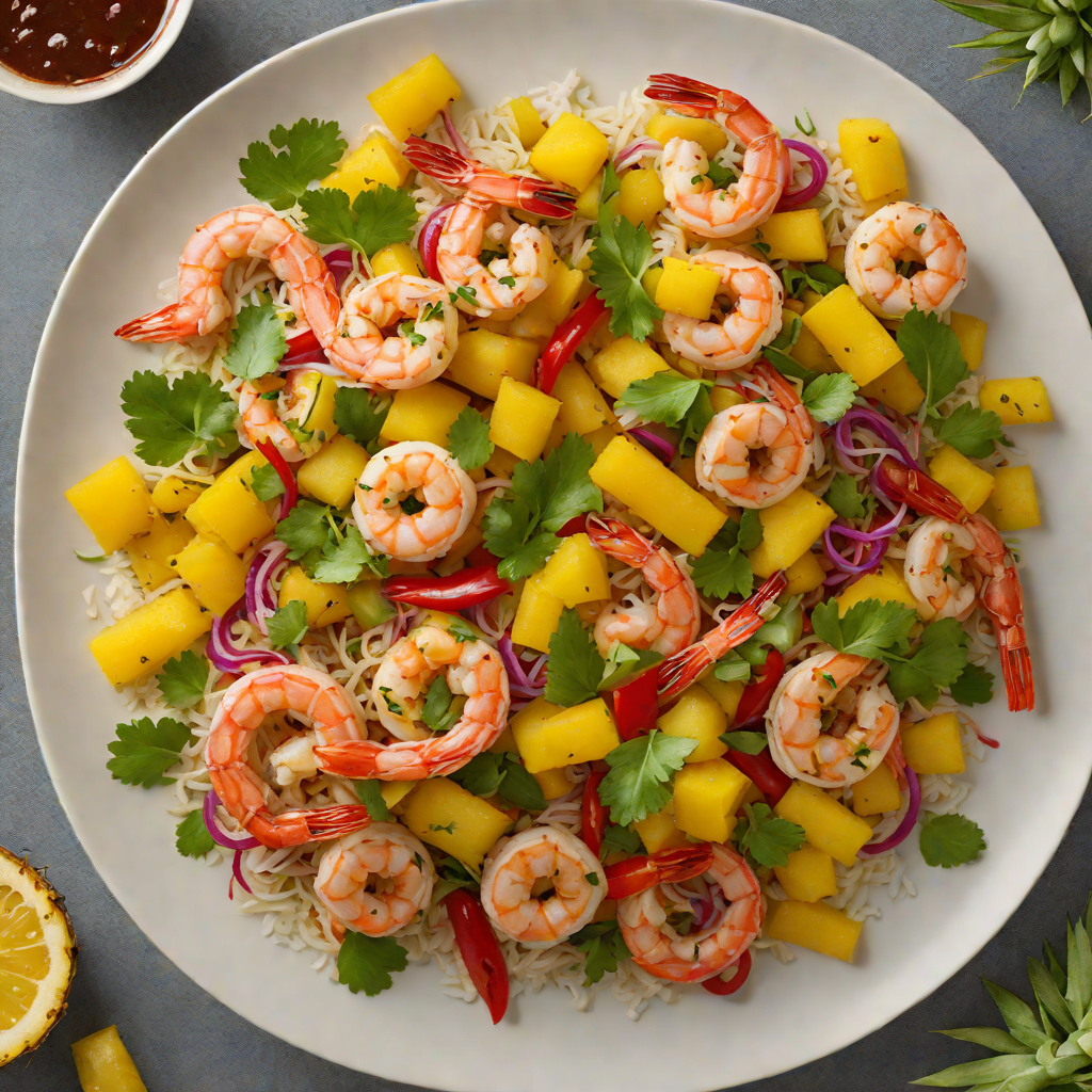 Dark Rum-Spiced Shrimp Stir Fry with Pineapple