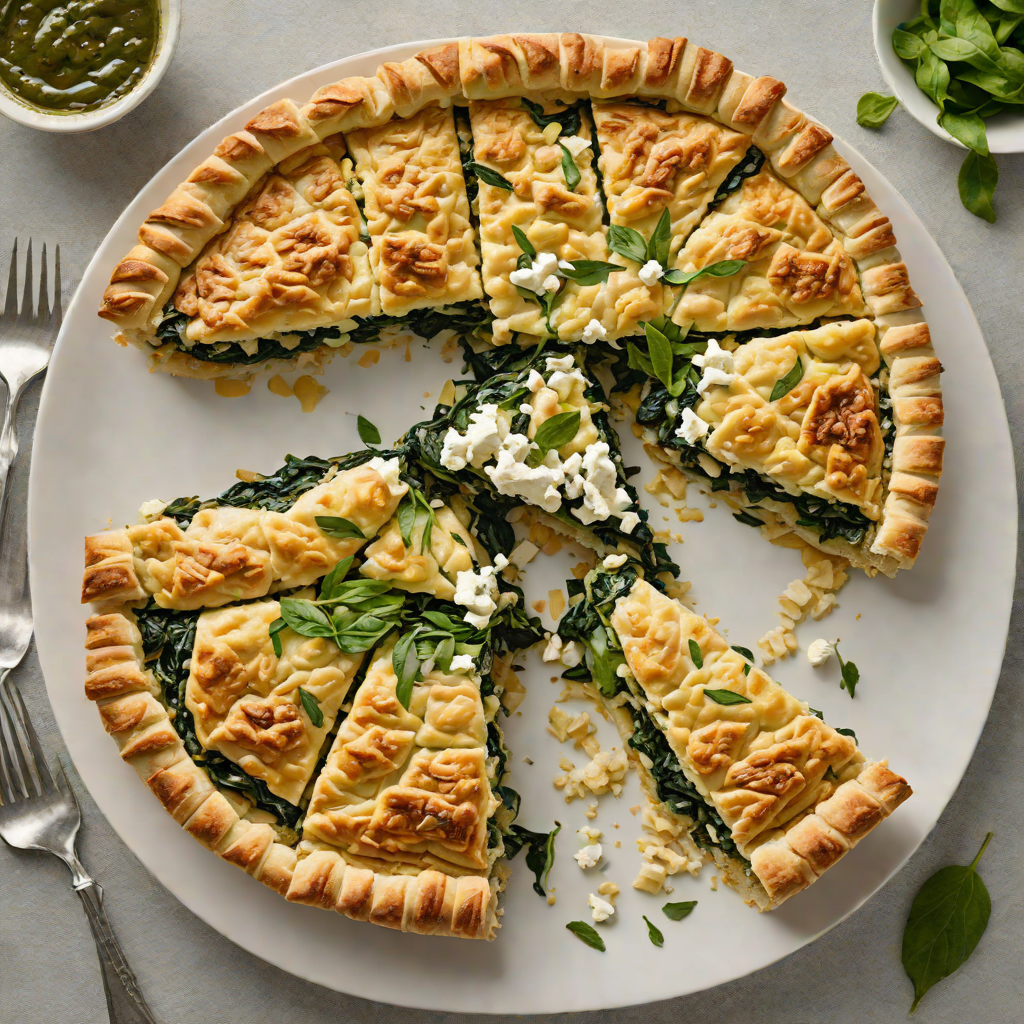 Skillet Spanakopita-Inspired Spinach and Feta Pie