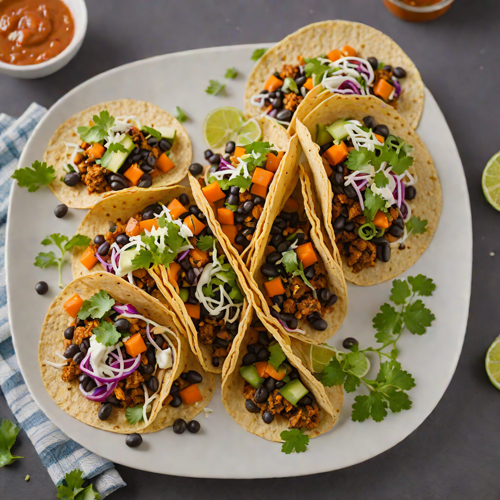 Midnight Jazz-Inspired Sweet Potato and Black Bean Tacos