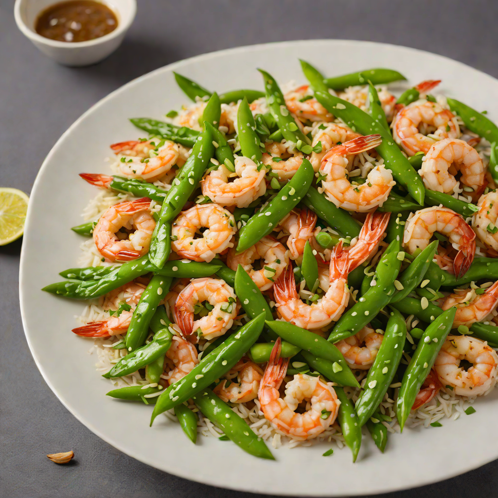 Quick Stir-Fried Shrimp with Garlic and Snow Peas