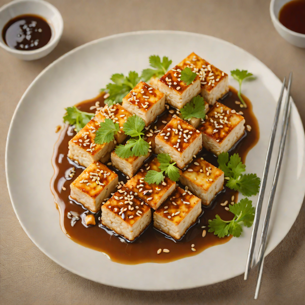 Pan-Fried Tofu with Ginger-Sesame Sauce