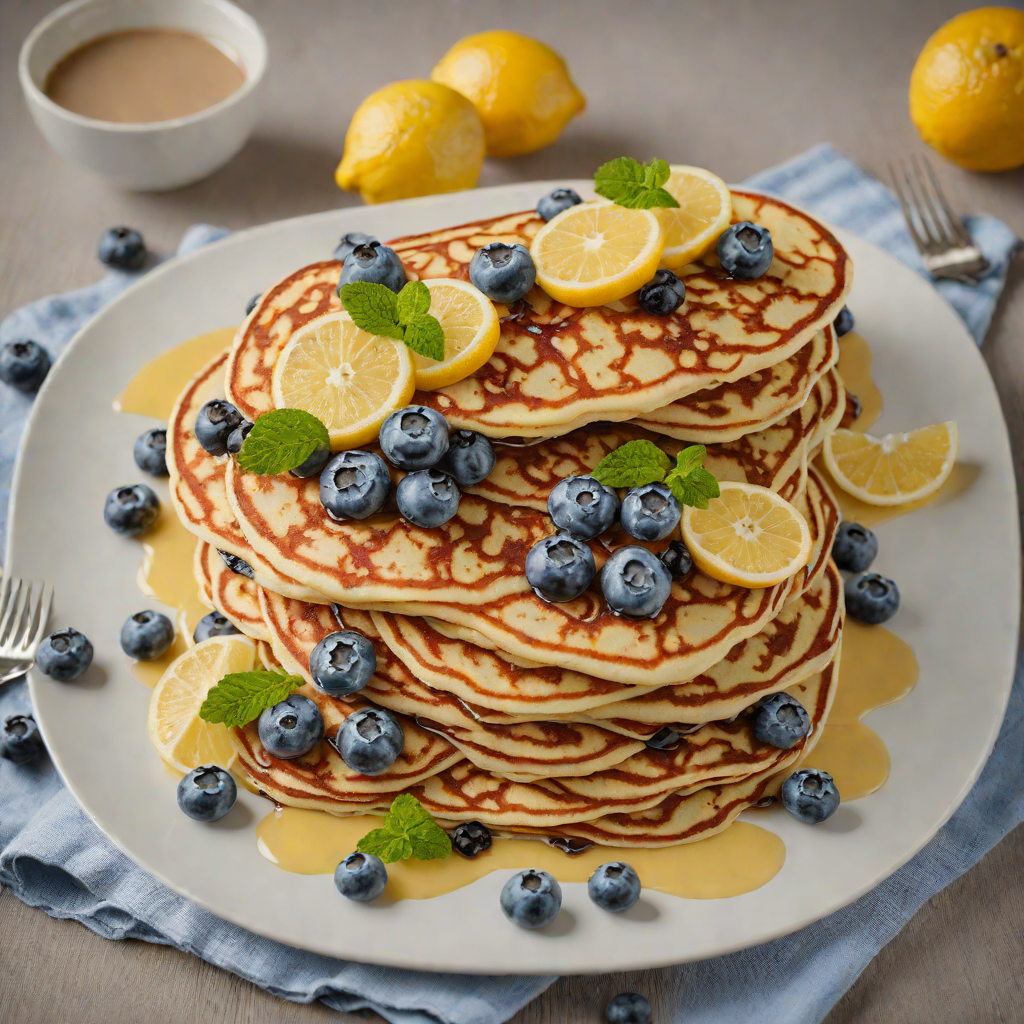 Blue Symbol-Inspired Blueberry and Lemon Pancakes