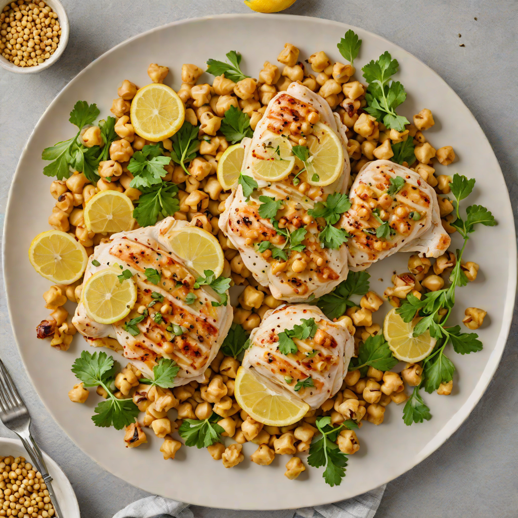 Sheet Pan Roasted Lemon-Tahini Chicken with Chickpeas