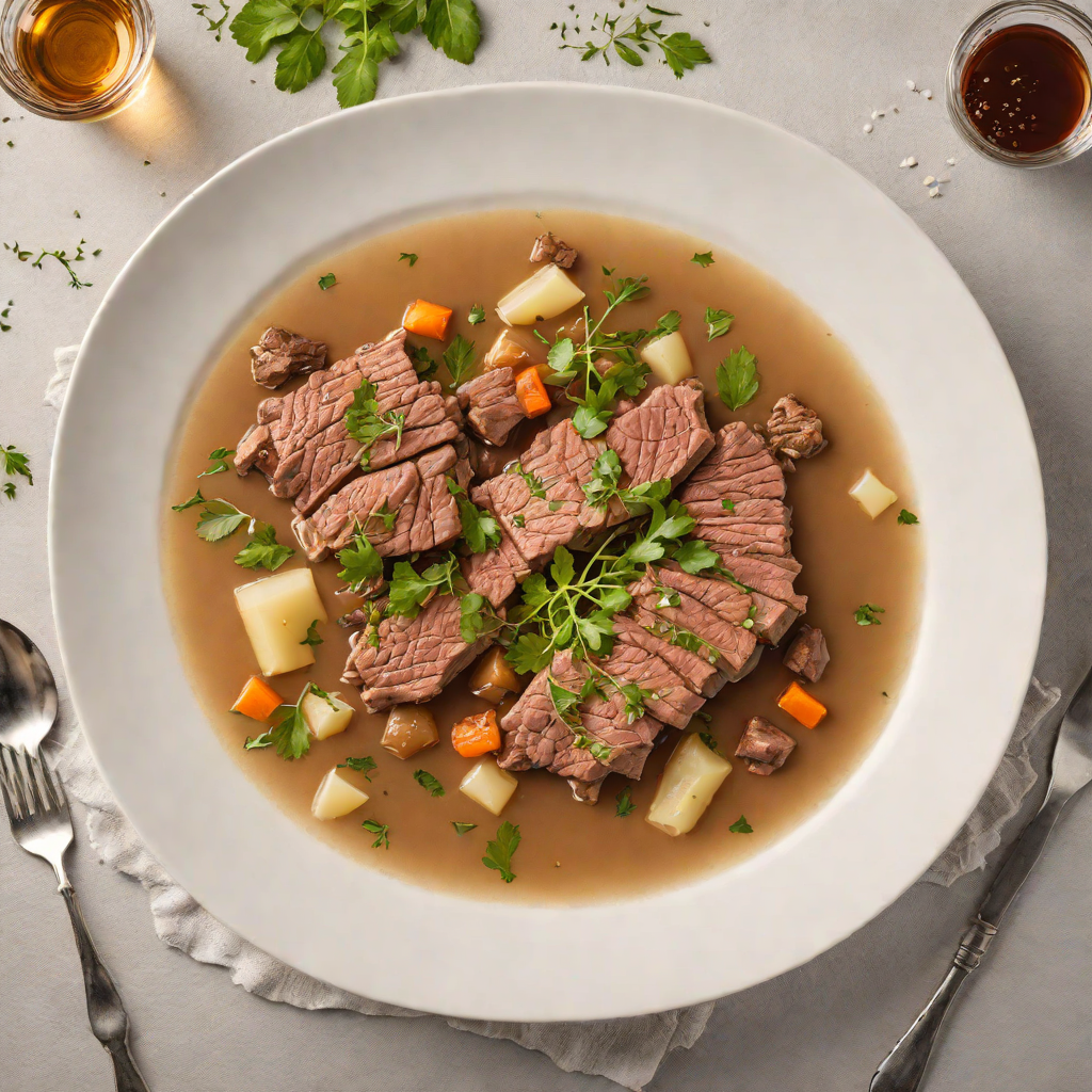 Slow-Cooked Beef with Immune-Boosting Herb Broth
