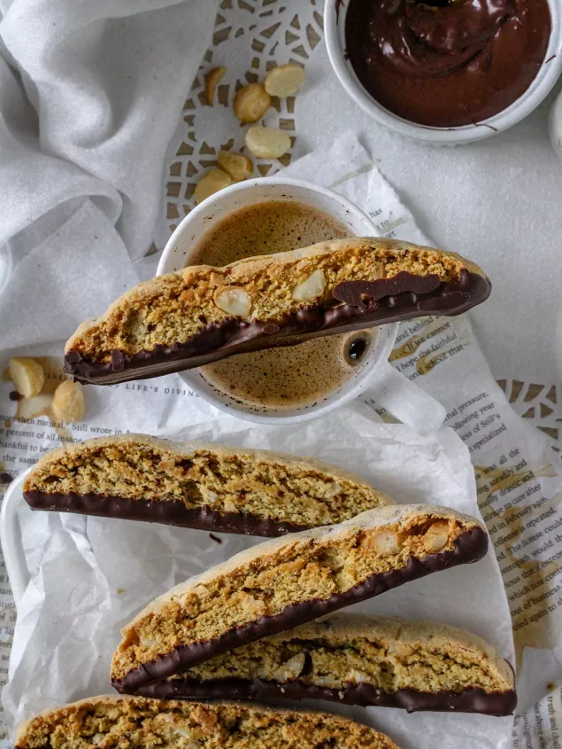 Macadamia and Davidson’s Plum Biscotti