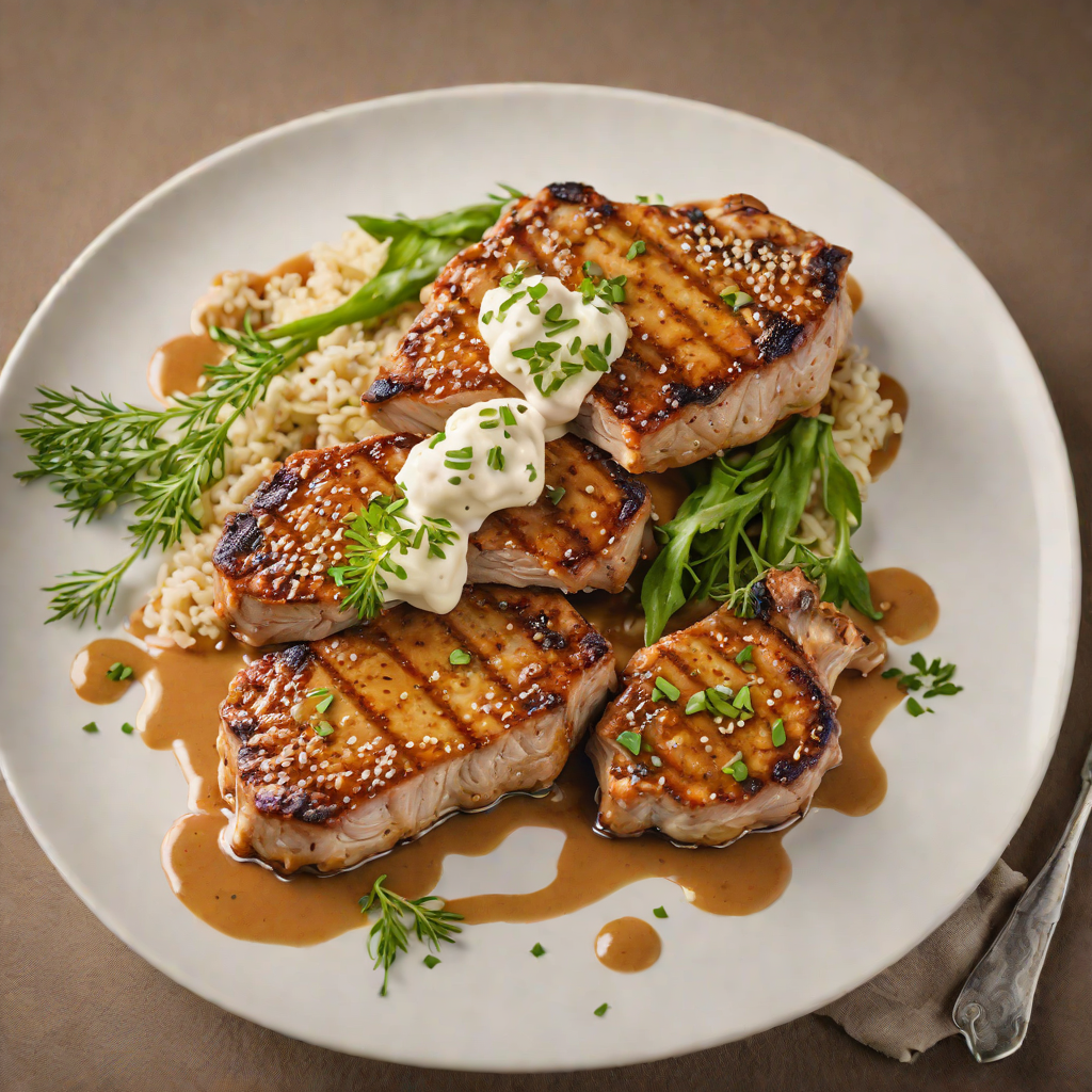 Pan-Seared Pork Chops with Dirty Snow Melt Sauce