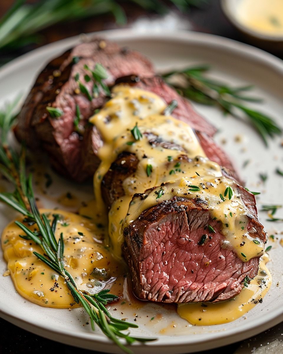 Pan-Seared Beef with Dirty Snow Melt Sauce