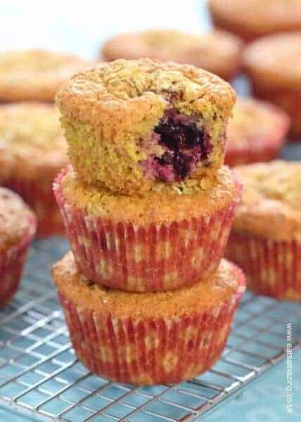Freezer-Friendly Berry Oat Muffins