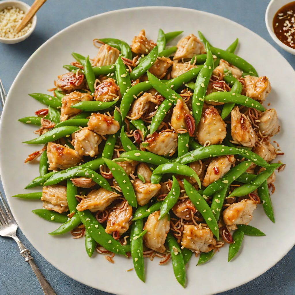 Stir-Fried Chicken with Snow Peas and Ginger