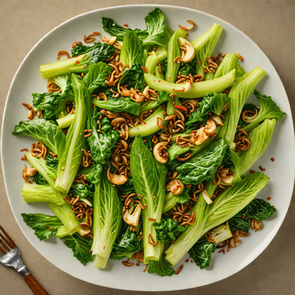 Spicy Szechuan Ginger and Garlic Stir-Fried Bok Choy