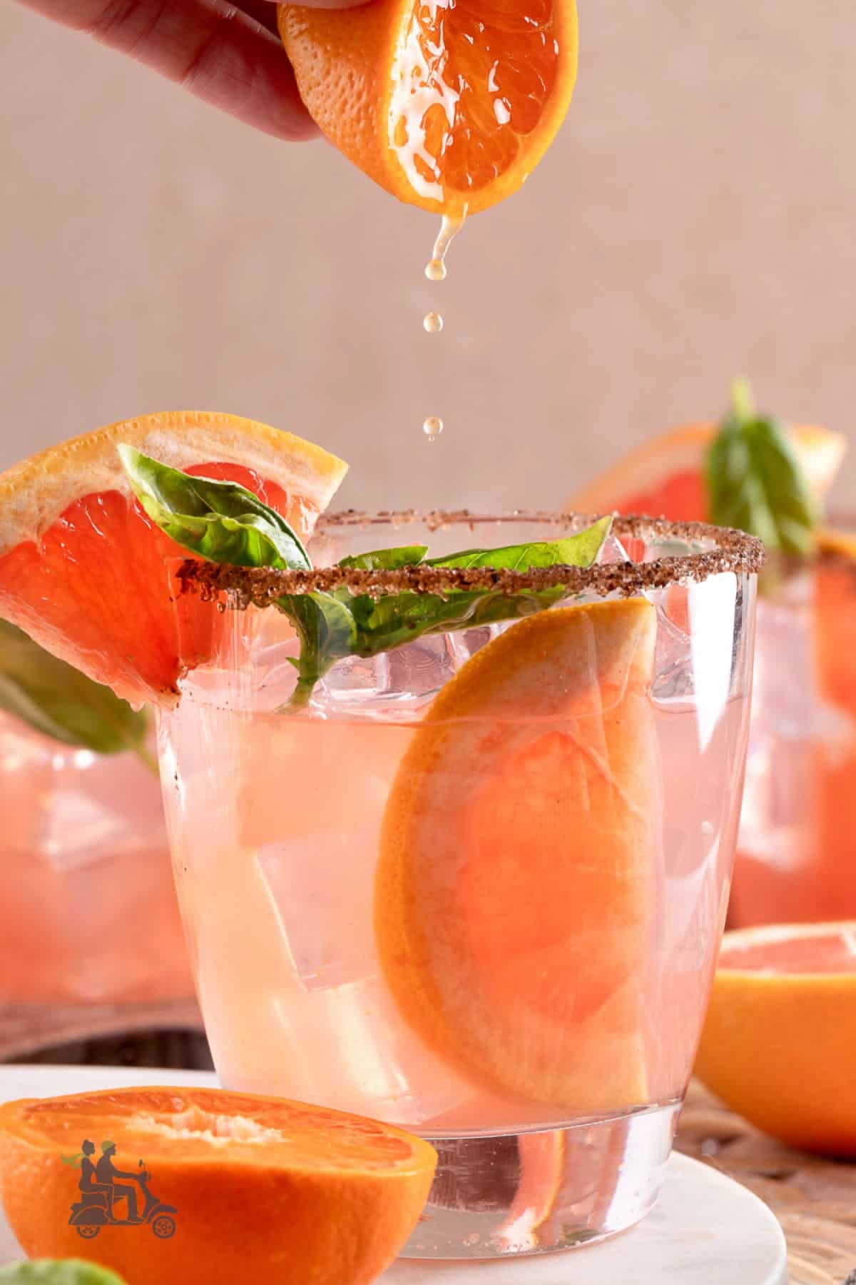Bright Grapefruit and Basil Tequila Smash