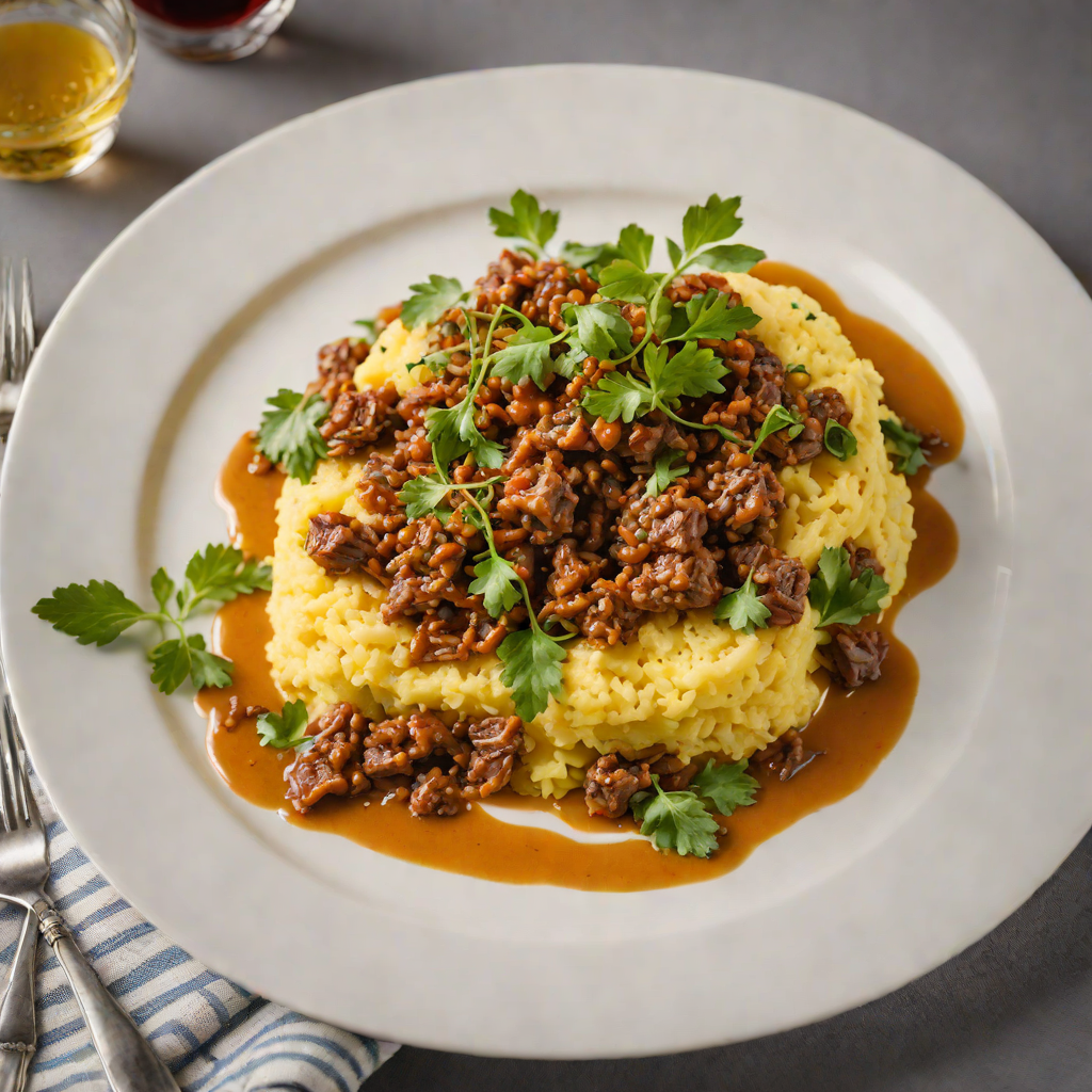 Slow-Cooked Kangaroo Ragu with Herb Polenta