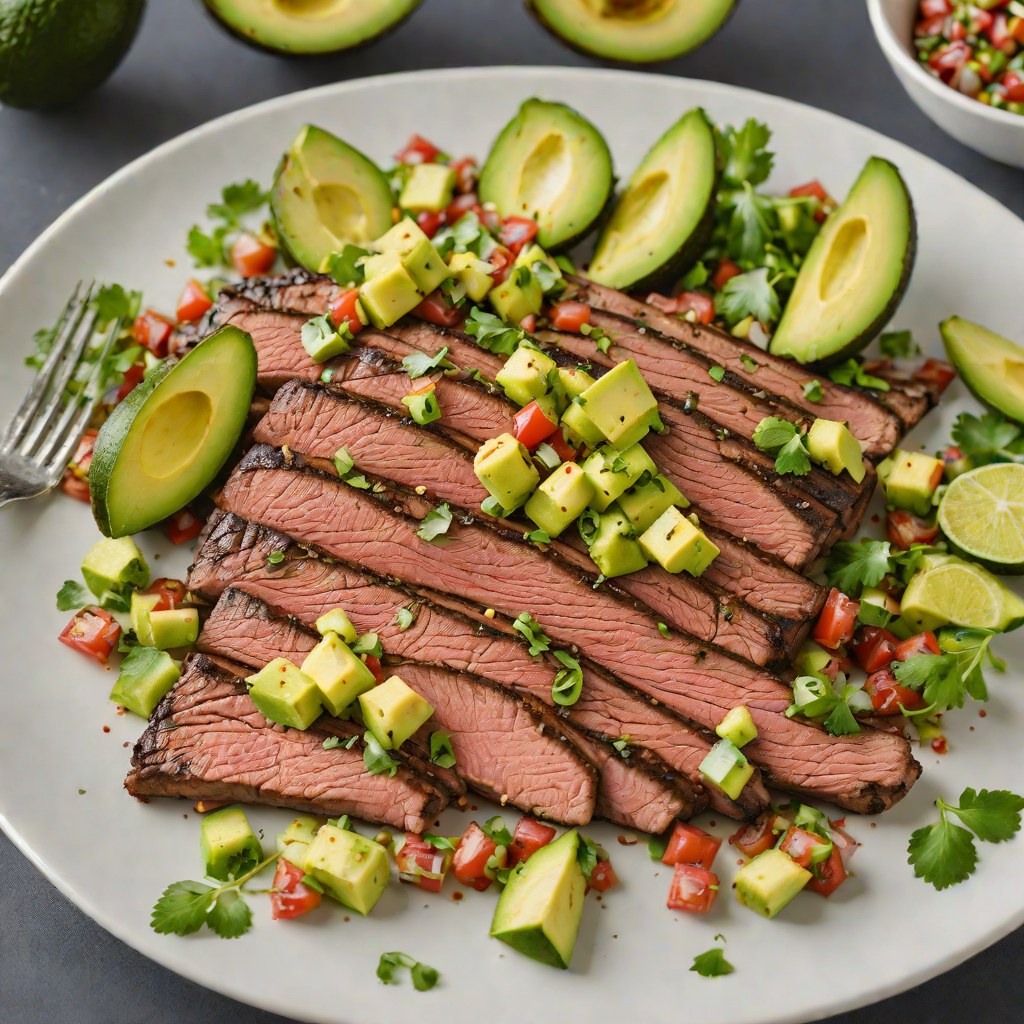 Grilled Chipotle-Lime Flank Steak with Avocado Salsa