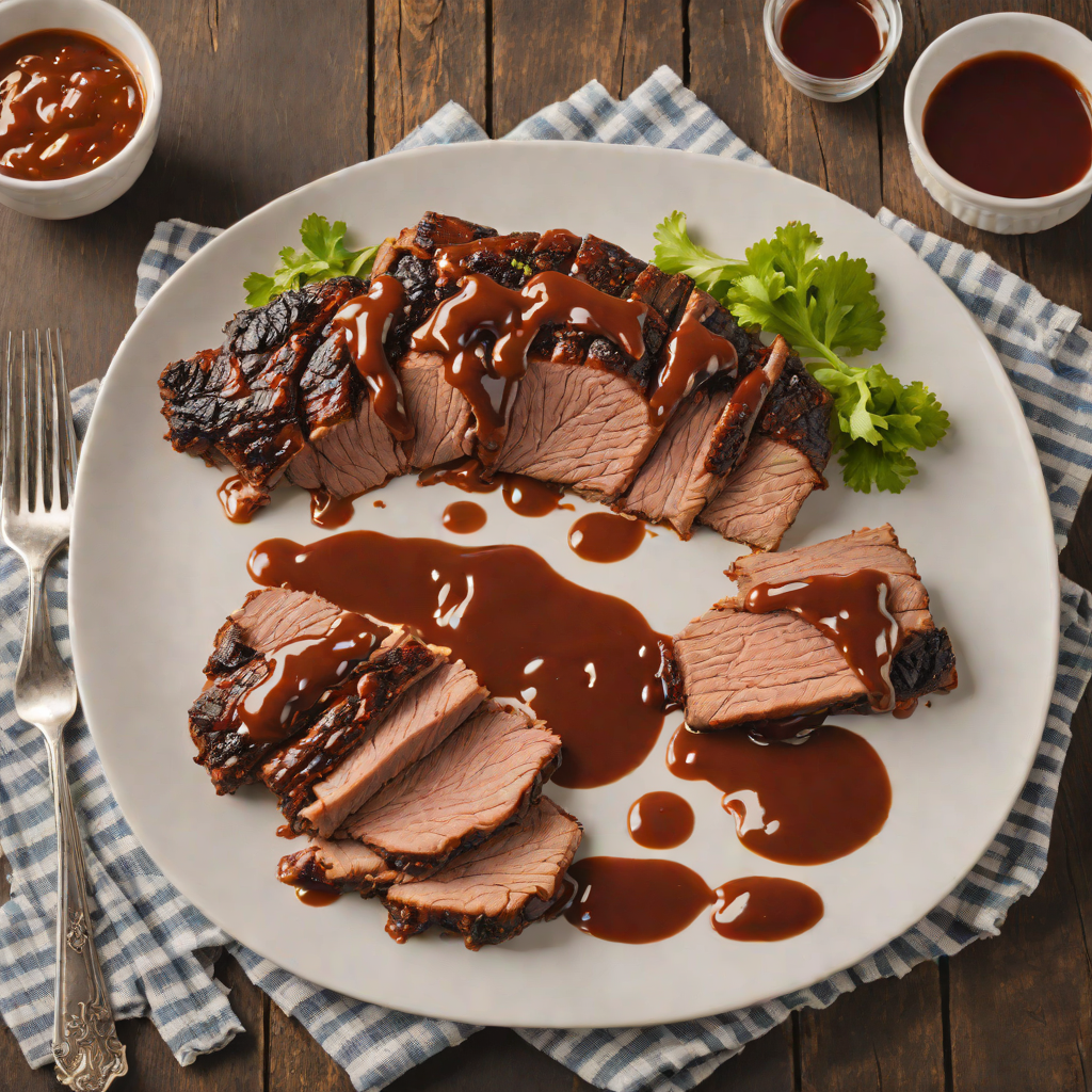 Slow-Smoked Brisket with Tangy Texas BBQ Sauce