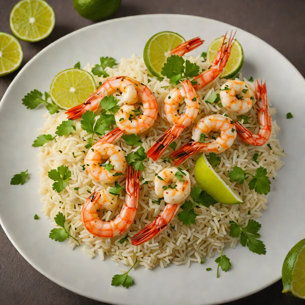 Pan-Seared Gulf Shrimp with Cilantro-Lime Rice