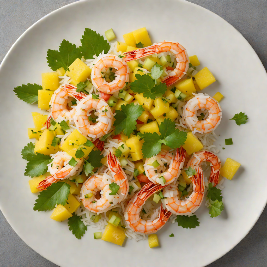 Coconut-Lime Poached Shrimp with Pineapple Salsa