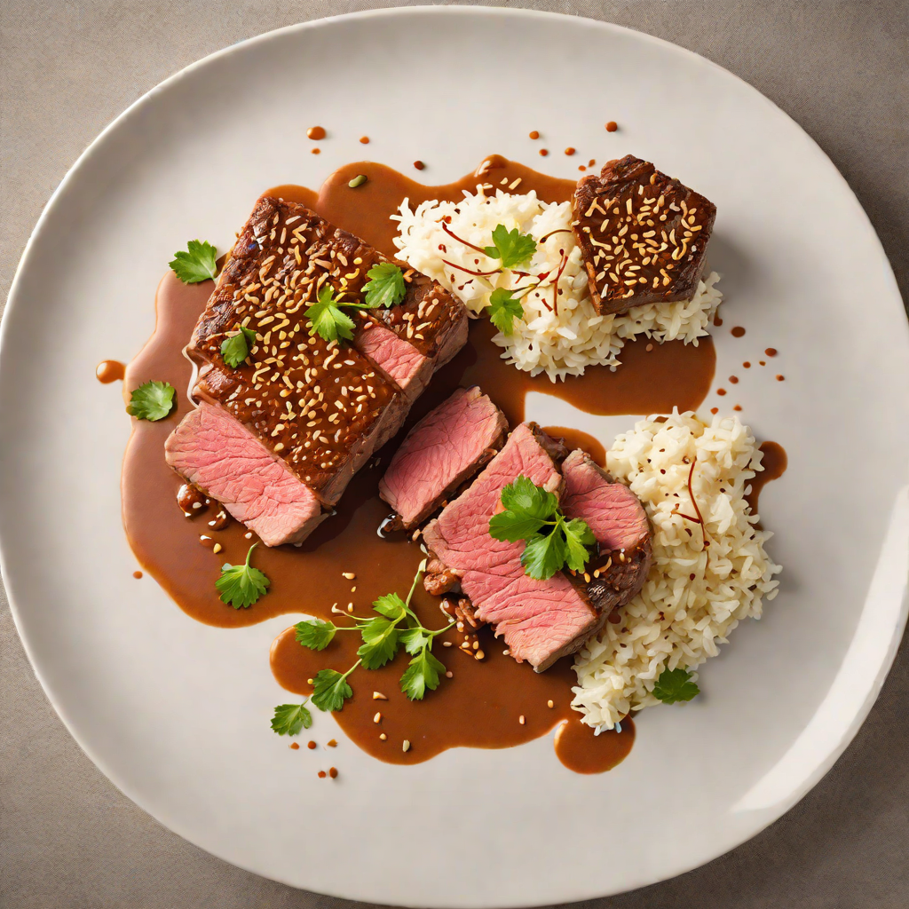 Pan-Seared Beef with Spiced Dirty Snow Sauce
