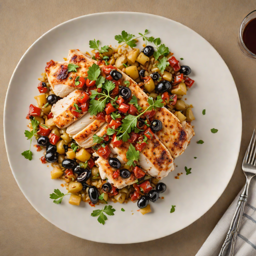 Pan-Seared Chicken with Mediterranean Olive and Sun-Dried Tomato Relish