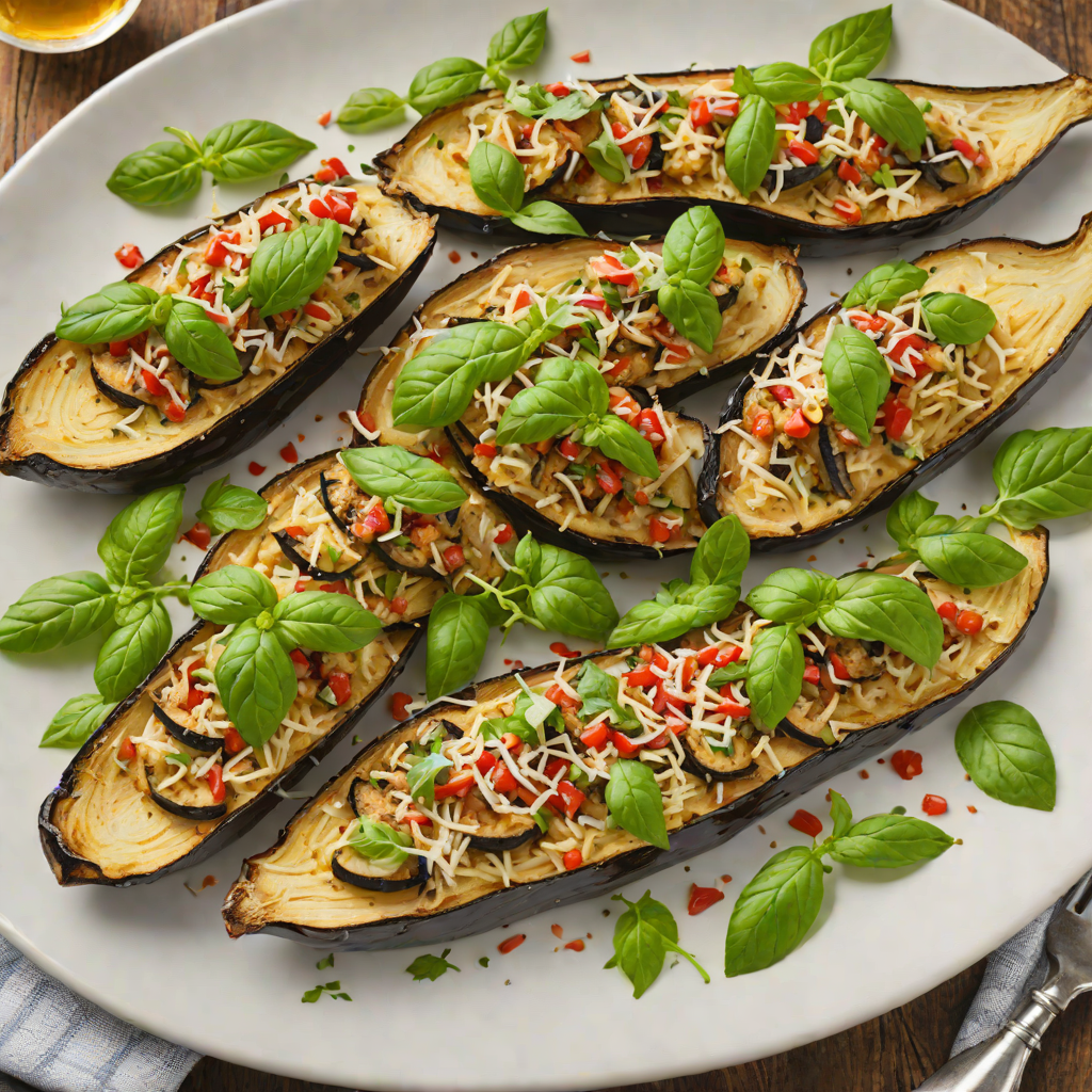 Italian Herb-Roasted Eggplant with Parmesan and Basil