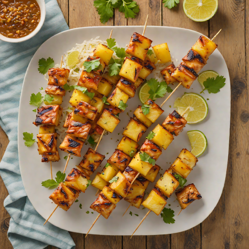Rum-Spiced Pineapple Chicken Skewers